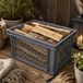 Bellatio Design opbergbox - 2x - krat - grijs - 40 x 30 x 22 cm - kunststof