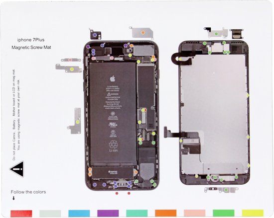 Magnetische schroeven Mat voor iPhone 7 Plus - 24,5 cm x 20 cm