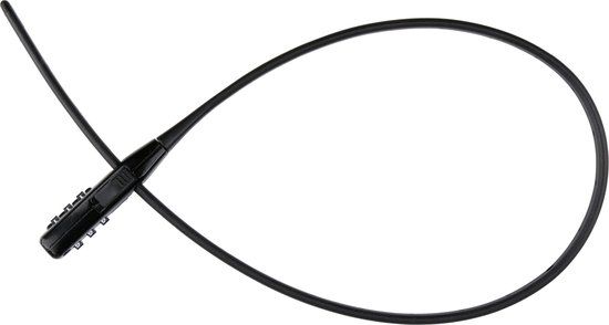 Dunlop Fietsslot 53 cm - Cijferslot Voor Fiets, Scooter Aanhanger en Hek - Kabelslot Compact en Lichtgewicht - Kettingslot Met Veilig Codesysteem - Zwart