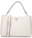 GUESS Tisha Girlfriend Satchel Stone Logo crème Handtas