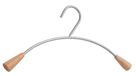 Alba Kleerhanger Wave/PMCIN6 42x20 cm metallic grijs metaal/hout inh.6
