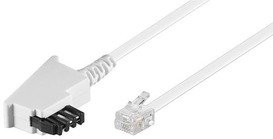 Goobay TAE-F - RJ11 telecom kabel | universeel (oud + nieuw) | wit | 10 meter
