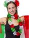 Funny Fashion Hawaii Hawaii krans rood, groen en wit - D30 cm - bloemenslinger - bloemenkrans - Italie - kleuren van Italiaanse vlag