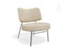 Fauteuil de salon en tissu texturé à motifs beige