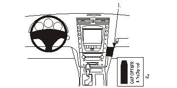 Brodit ProClip houder voor Lexus GS Serie 2005-2012 - Angled mount - 853618