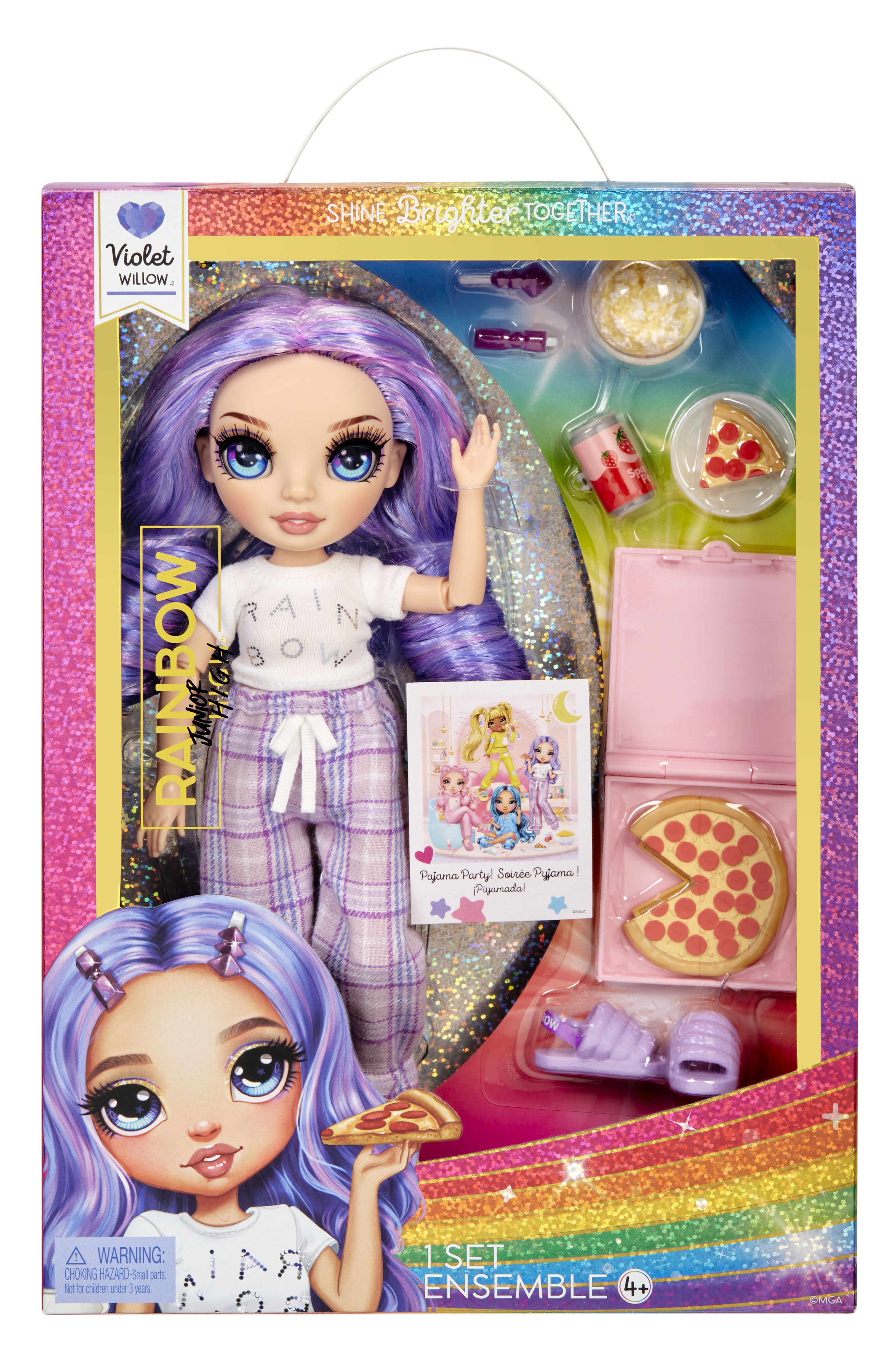 Rainbow High Junior High Pyjamaparty - Violet Fashion Doll