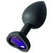 Sunfo - bouchon anal en silicone avec bijou en forme de cœur violet (noir)