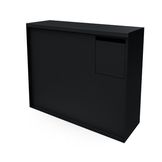 Merkloos Geroba Murus Brievenbus zwart L120 x B40 x H100 cm