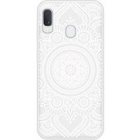 Samsung Galaxy A20e Mandala blanc verstevigd hoesje met sublimatie bedrukking