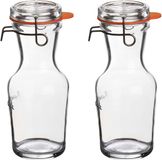 Bormioli Rocco Glazen water karaffen met beugelsluiting dop - 3x - 500 ml