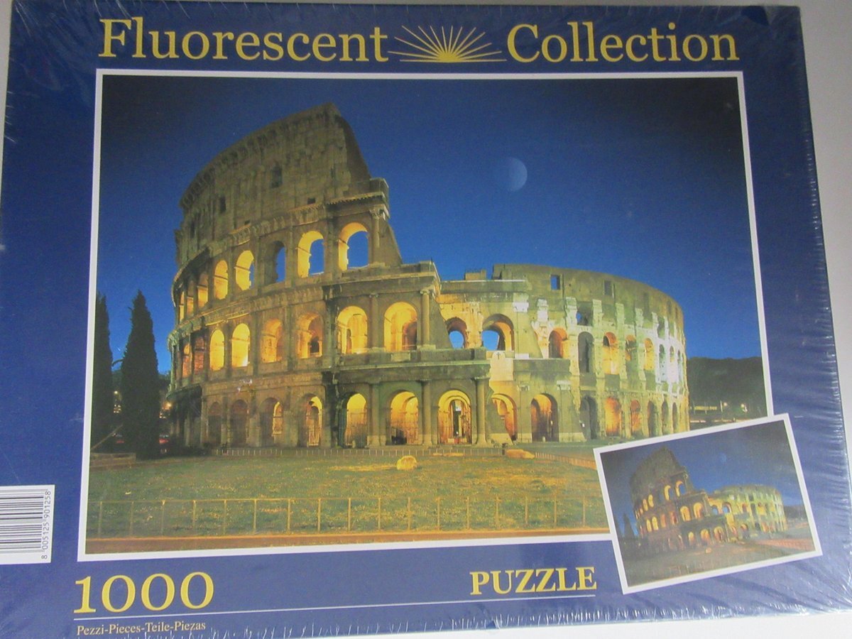 Clementoni puzzel 1000 stuks fluorescent roma colosseo