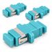 1aTTack.de 3x Fiber Optic Keystone Connectors OM3 (UPC of PC) SC-Simplex Female naar SC-Simplex Female Multimode Aqua