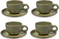 Serax - Sergio Herman Surface Koffiekop + Schotel Camogroen 13 Ø 4 stuks