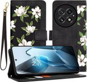 Techsuit Hoesje geschikt voor OnePlus 13 - FlipCraft Book Wallet Case met koord - Flowers of the Dawn