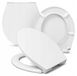 Królowie Sedesów Koło Toilet Seat Nova Top Pico 60128000, Duroplast, White, Soft-Close, Removable, Antibacterial, 37 x 41 cm