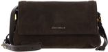 Coccinelle Leren schoudertas Thess Mini Bag Suede Leather / Grained Leather Fango / Fango donkergroen