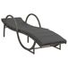 VidaXL Ligbed met kussen 60x199x42 cm poly rattan grijs