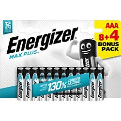 Energizer Max Plus AAA 1.5V Batterijen - 12 stuks