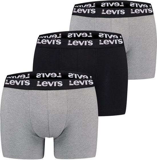 Levis Men Repeat Logo Boxer 3P Grey Combo S