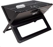 OEM Draagbare grillmand, zwart, rechthoekig, met draaggreep, afmetingen 45x29x30 cm.