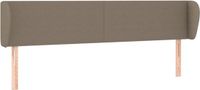 vidaXL Tête de lit Taupe Tissu 203x23x78/88 cm