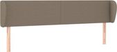 vidaXL Tête de lit Taupe Tissu 203x23x78/88 cm