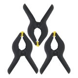 Benson Zeilklemmen/veerklemmen - 3x - kunststof - 15 cm - lijmklemmen met gekartelde kaken