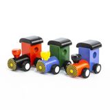 Houten minitrein. FSC. 12 stuks. 3 as 3+ | 12 stuks