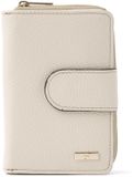 dR Amsterdam Dames Portemonnee Leer met Rits en RFID Bescherming - Nude