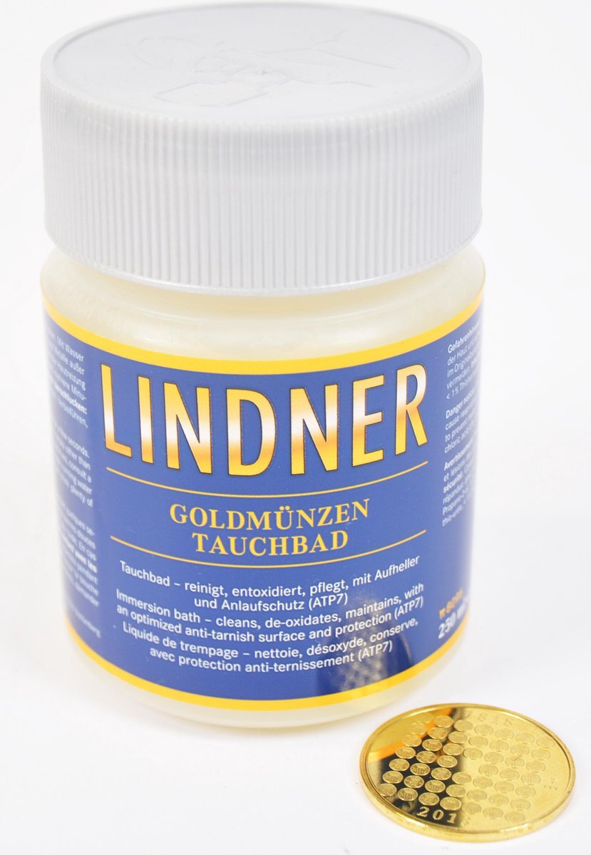 Lindner 8096 Cleaning Dip for Gold Coins, 250 ml
