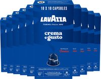 Lavazza Crema e Gusto Classico - 100 Nespresso Cups - Koffie Blend van Arabica & Robusta - Intensiteit: 12/13 - 10 x 10 Aluminium Capsules