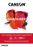 Canson Graduate Papier à peindre 20 feuilles 290gr A3 Blanc