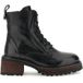 Café Noir bottines à lacets en cuir à semelle crantée noir 36