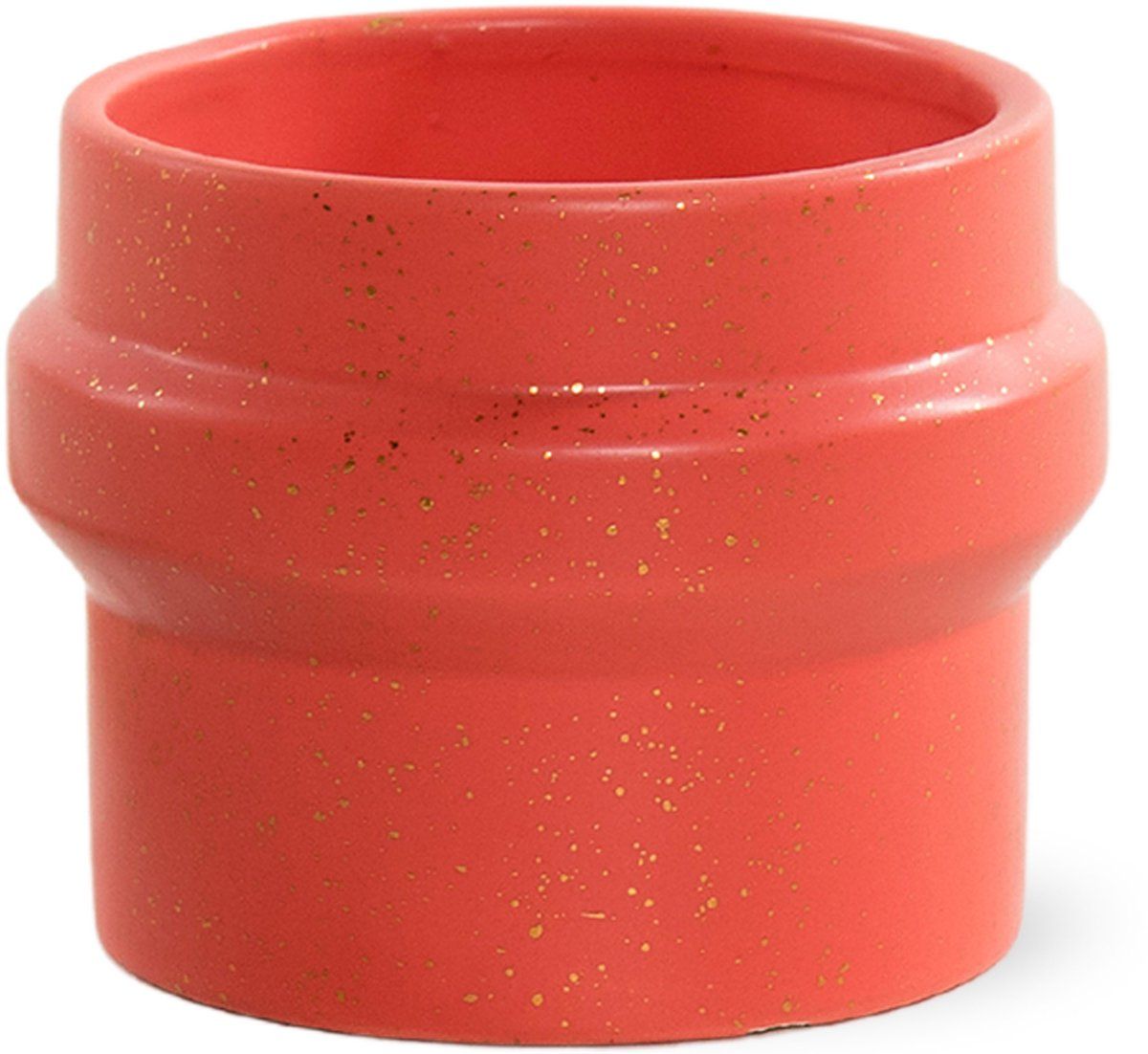 What-Women-Want Luxe sierpot Madelon Oranjerood - Ø15cm - keramiek