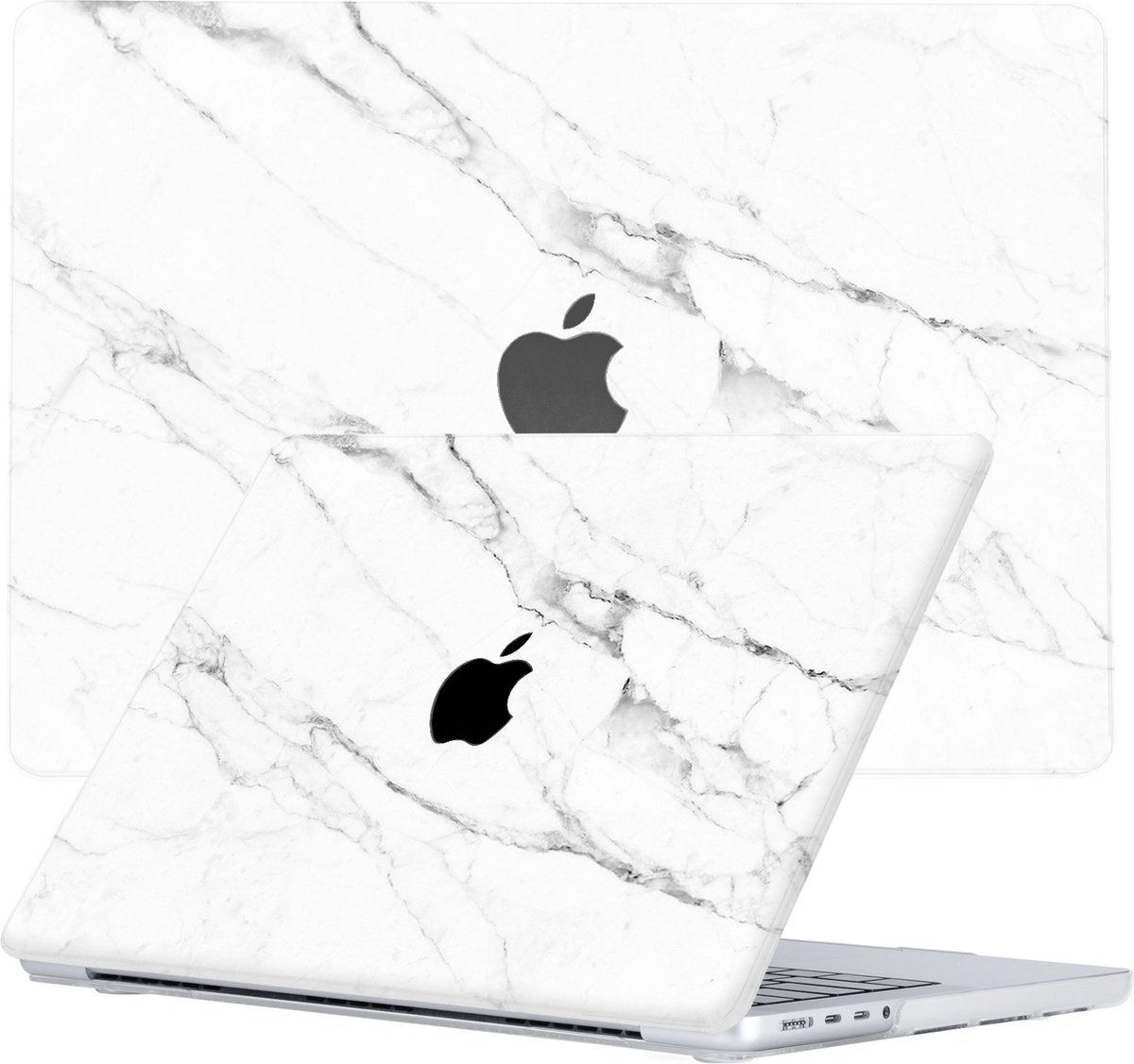 Lunso - Cover voor MacBook Pro 16 inch (2021) - Marble Vana - Kunststof