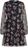VILA VIEMMA L/S O-NECK SHORT DRESS/KA Navy Blazer Polyester Mini jurk Dames 38