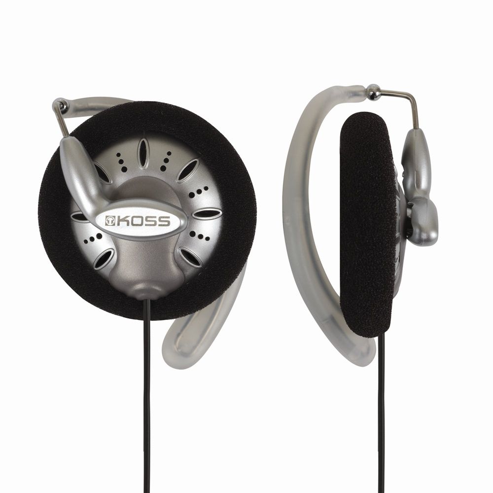 Koss KSC75 Ear-hook Headphones - Black, Silver