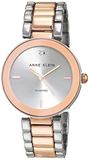 ANNE KLEIN Dameshorloge met echte diamanten wijzerplaat, zilver/roségoud