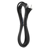EMOS Rubberen aansluitkabel 3 m, voedingskabel, aansluitkabel, strijkijzer, aansluitkabel Schuko, 2 x 1,0 mm2, H07RN-F rubber/neopreen, zwart