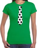 Bellatio Decorations Shoppartners Bv Groen fan t-shirt voor dames - voetbal stropdas - Voetbal supporter - EK/ WK shirt / outfit XS