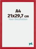 Your Decoration - Cadre photo A4 21x 29,7 cm - MDF - Rouge - Mura