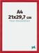 Your Decoration - Cadre photo A4 21x 29,7 cm - MDF - Rouge - Mura