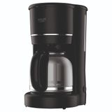 Adler Zwarte overloopmachine - 1,5L, automatische uitschakeling, herbruikbaar filter, eenvoudige reiniging in vaatwasser