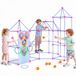 VEVOR Kit de Construction Cabane Enfant 225 Pcs, Jeu de Construction STEM Créatif 4-8 Ans et Plus, Balles Améliorées, Jeu de Lancer de Balles et d'Anneaux, pour Intérieur Extérieur, Sac de Rangement