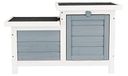 TRIXIE Natura Hok met 2 uitgangen, 70 x 43 x 45 cm, grijs/wit