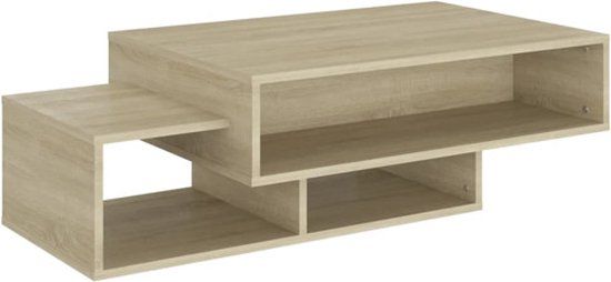 vidaXL Salontafel 105x55x32 cm bewerkt hout sonoma eikenkleurig