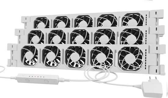 Heatfan 5 Pro - Radiator Ventilator met Smart Bediening - 3 Stuks - Universele Maat - Convector Ventilator Zonder Geluid - Wit