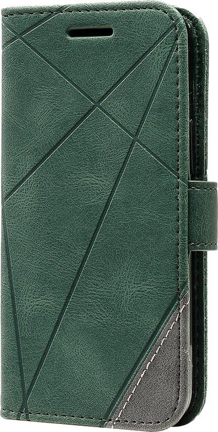 JVS Products Samsung Galaxy S24 Case - Bookcase - Card Holder - Green Faux Leather