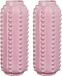 Mica Decorations Vaas - 2x - boaz - gebobbeld - roze - 30 x 11 cm