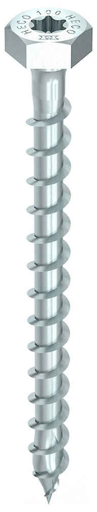 HECO TOPIX-Plus houtbouwschroef 8x70mm zeskantkop verzinkt voldraad Torx SW-13/T-40 (50 stuks)